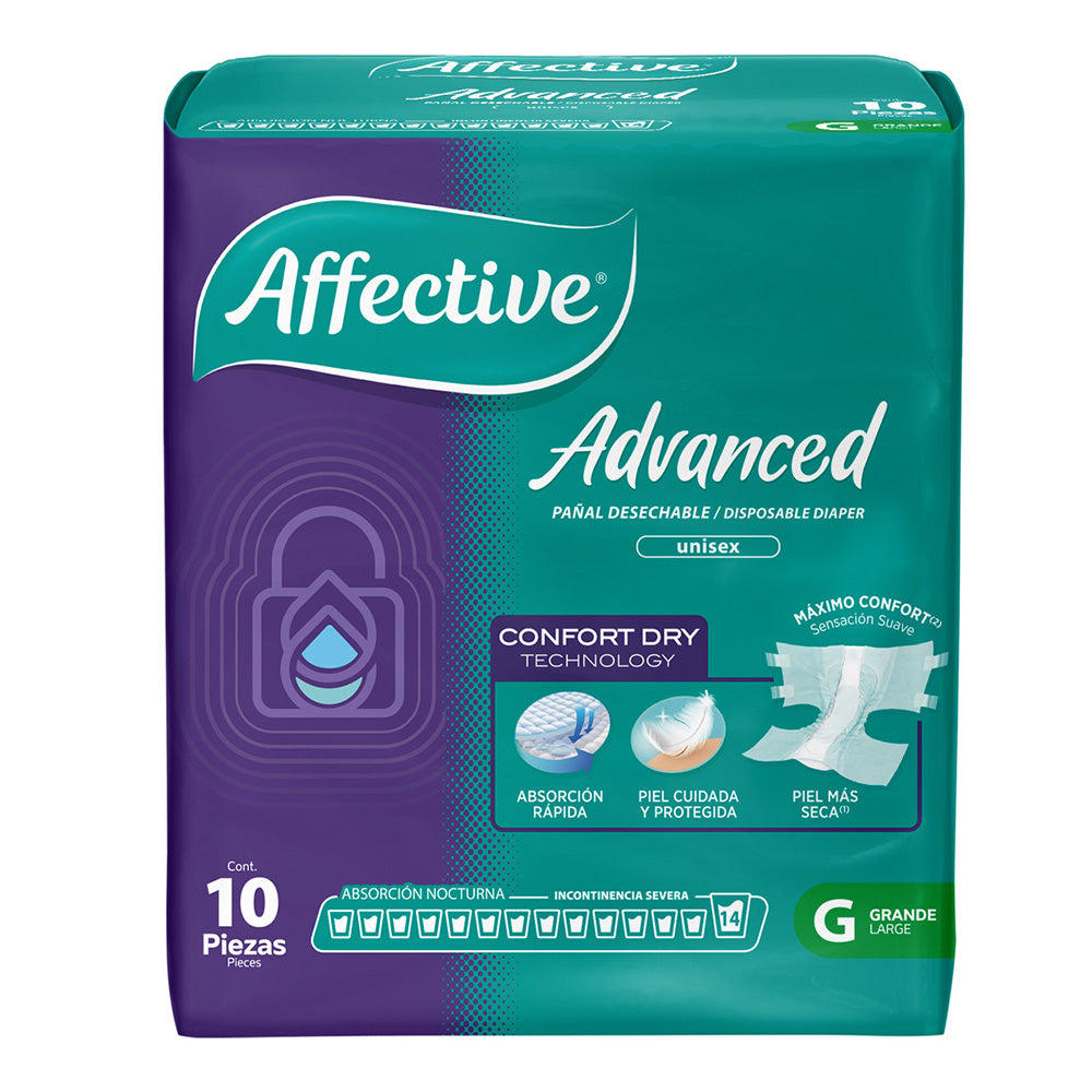 Affective Protect Pañal para adulto Talla Mediano 10 pzas