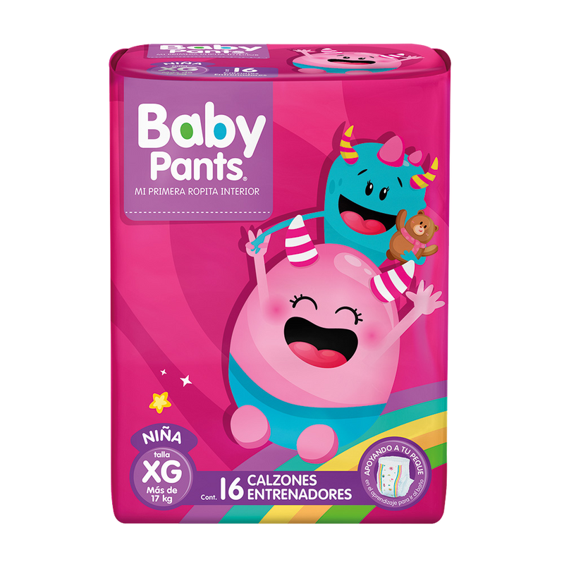 Calzón entrenador Baby Pants Niña Talla Extra Grande 16 pañales