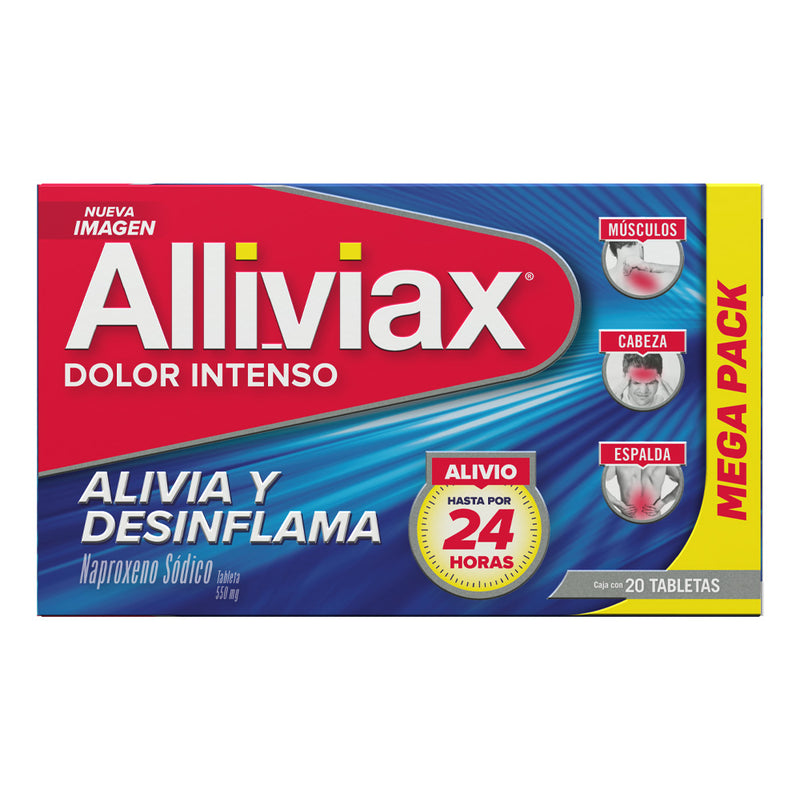 Alliviax 550mg con 20 tabletas