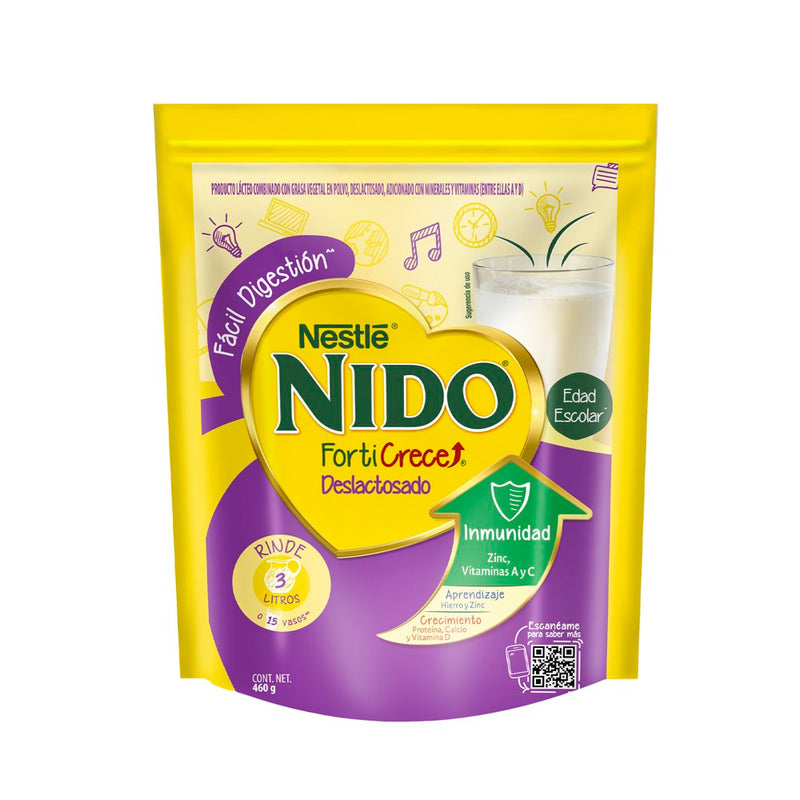 Leche nido fortigrow deslactosada 460g