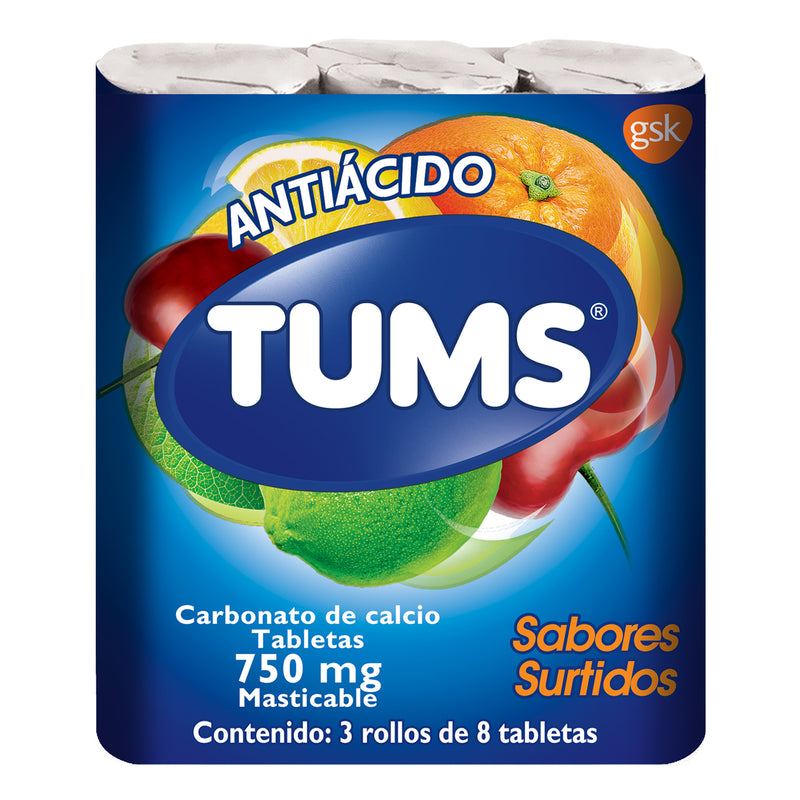 Tums extra surtido 3 roll