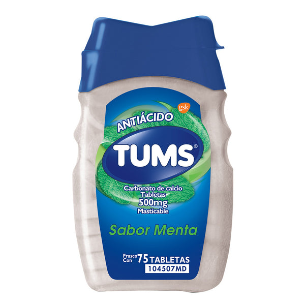 Tums tabletas sabor menta con 75