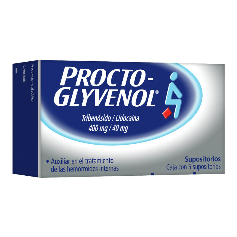 Procto glyvenol 400mg 5 supositorios