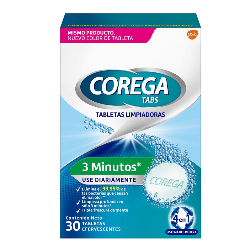 Corega tabletas 3 min con 30