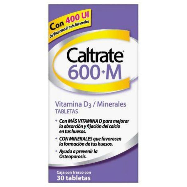 Caltrate 600m 30 tabletas