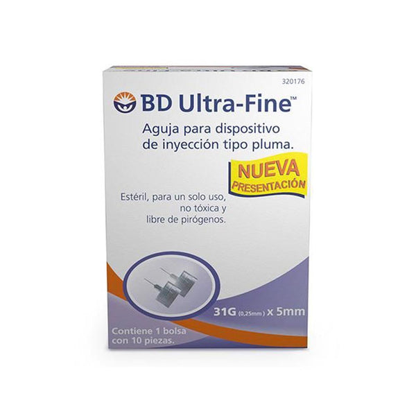 Aguja bd ultra fine para espuma 31x5 10piezas