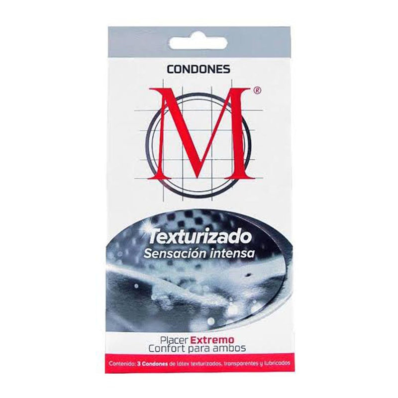 Preservativos m texturizados con 3