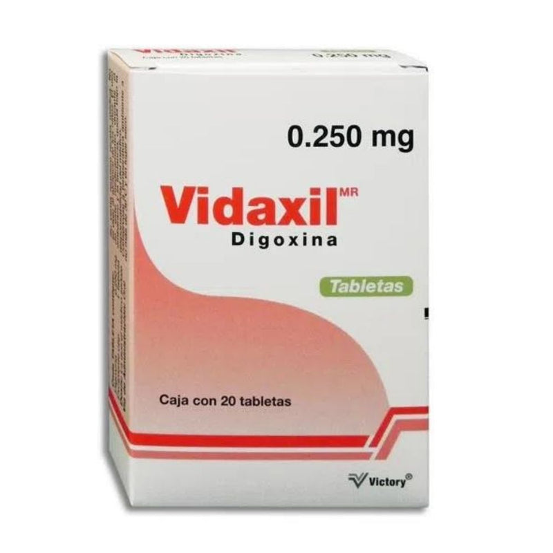 Digoxina 0.250 mg tabletas con 20 (vidaxil)