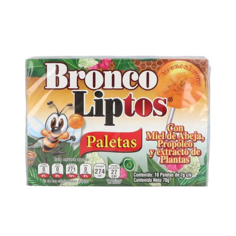 Broncoliptos paletas 10 piezas