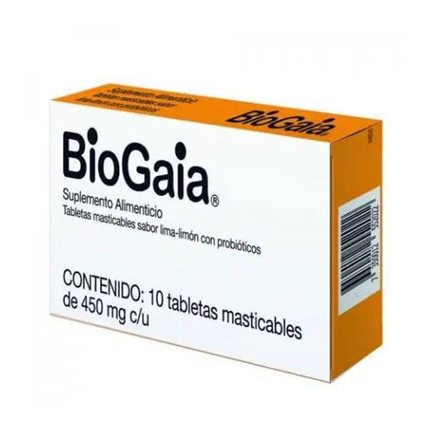 Biogaia 10 tabletas masticablescables 450 mg