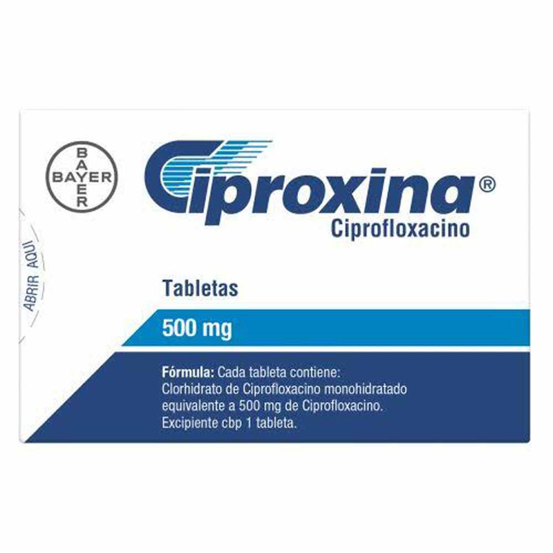 Ciproxina 8 comprimidos 500mg *a