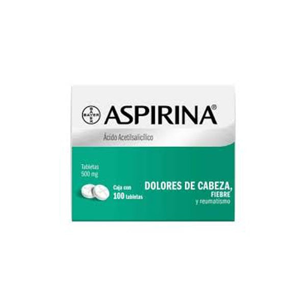 Aspirina 500 mg 100 tabletas