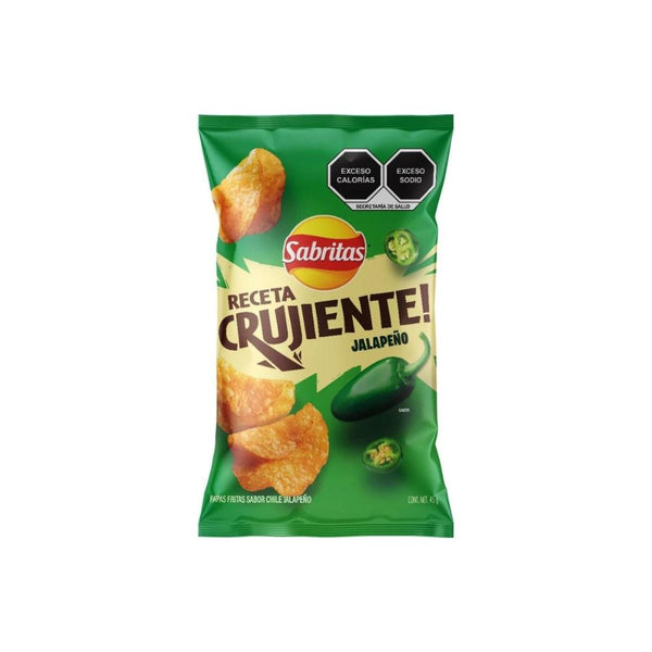 Papas sabritas receta crujiente jalapeã‘o 46 grs