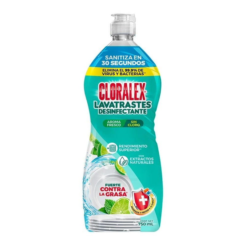 Cloralex detergente liquido lavatrastes 750 ml