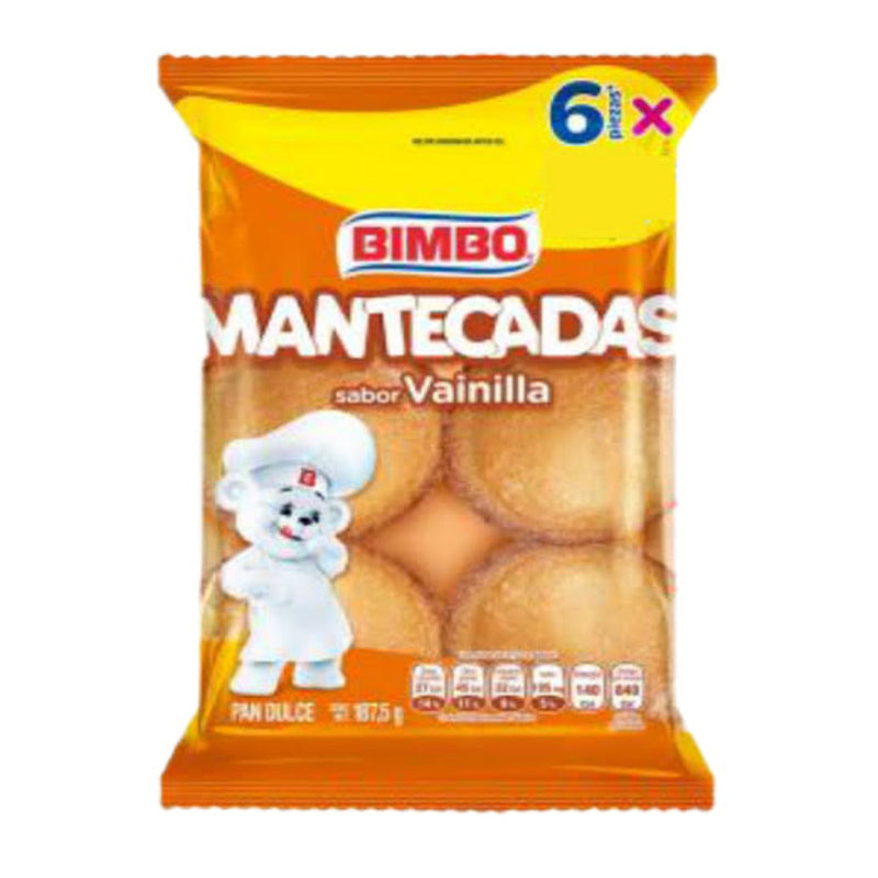 Mantecadas vainilla 187.5 g 6 piezass