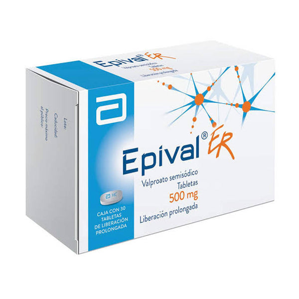Epival-er 30 tabletas 500mg