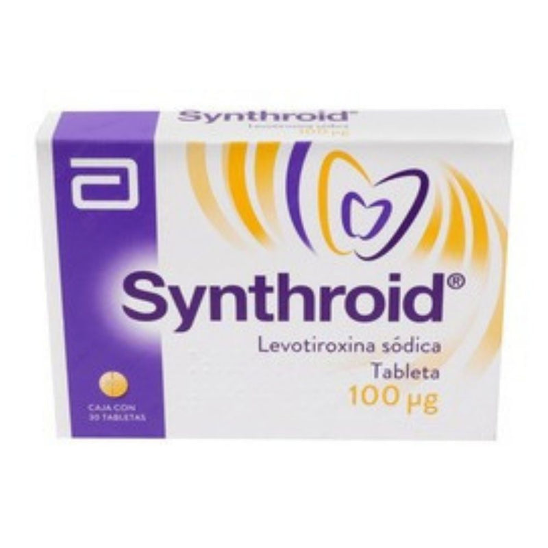 Synthroid 30 tabletas 100mg