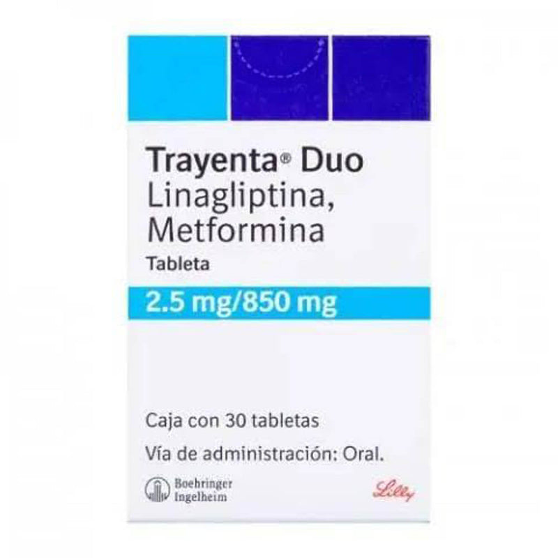 Trayenta duo 30 tabletas 2.5/850mg