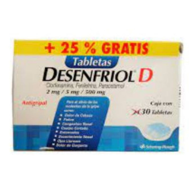 Desenfriol d 30 tabletas