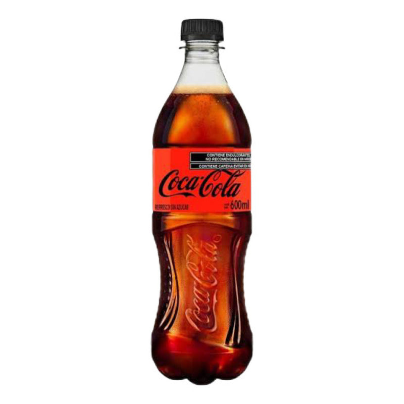 Coca cola sin azucar 600 ml pet