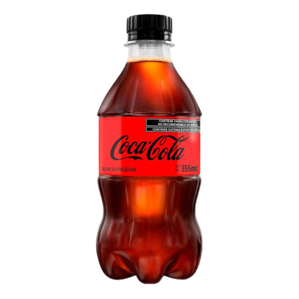 Coca cola sin azucar chubby 355 ml no retornable