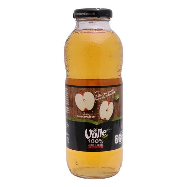 Jugo del valle manzana 100% 413 ml vidrio