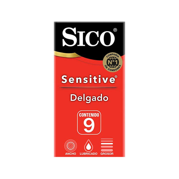 Preservativos sico sensitive con 9