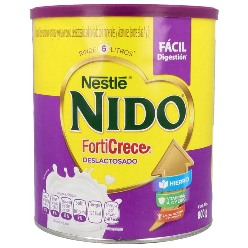 Leche nido deslactosada 800gr