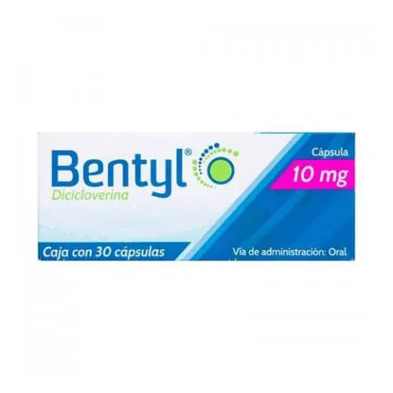 Bentyl 30 capsulas 10mg dicicloverina