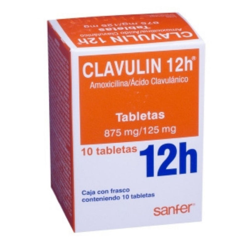 Clavulin 12h 10 tabletas 875/125*a