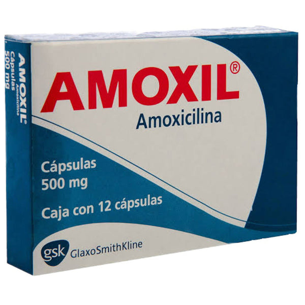 Amoxil 12 capsulas 500mg *a