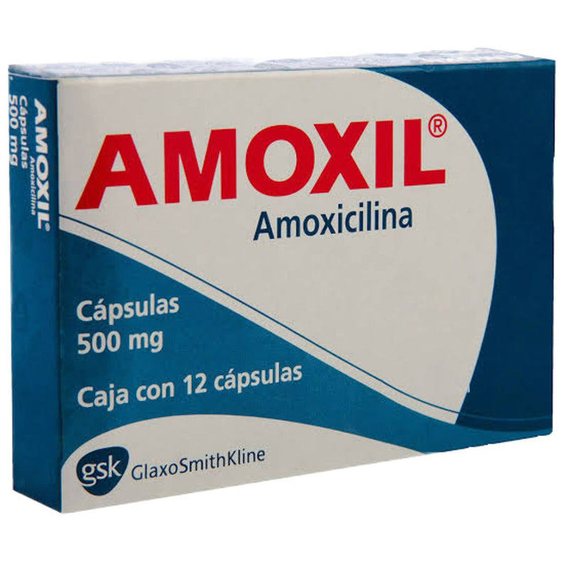 Amoxil 12 capsulas 500mg *a