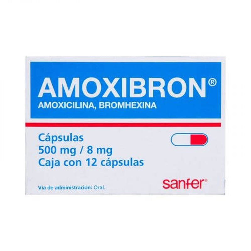 Amoxibron 12 capsulas 500mg-8mg *a