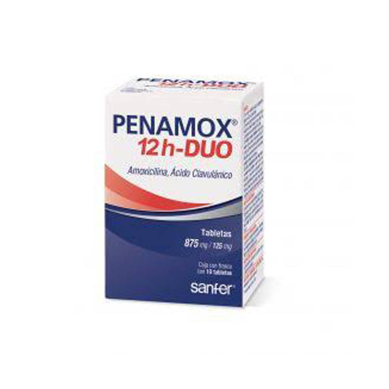 Penamox 12h duo 10 tabletas 875mg