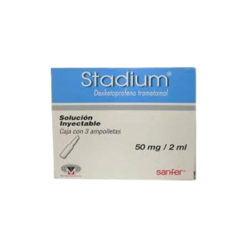 Stadium solucion inyectables 50mg/2ml dexketoprofeno