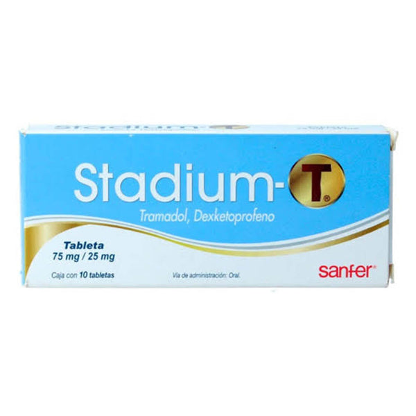 Stadium t 10 tabletas 75mg/25mg