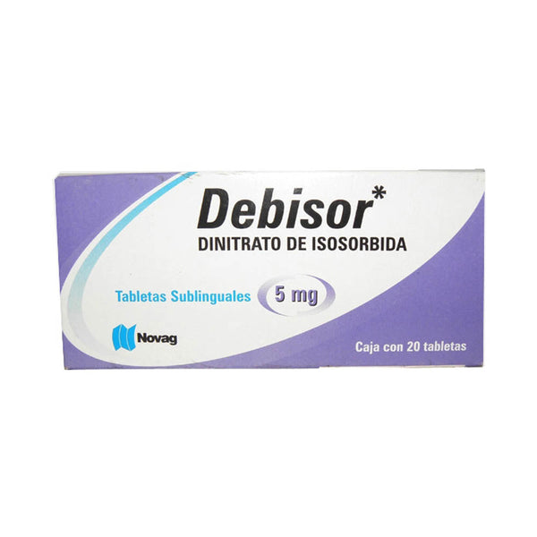 Isosorbida 5 mg. tabletas con 20 (debisor)