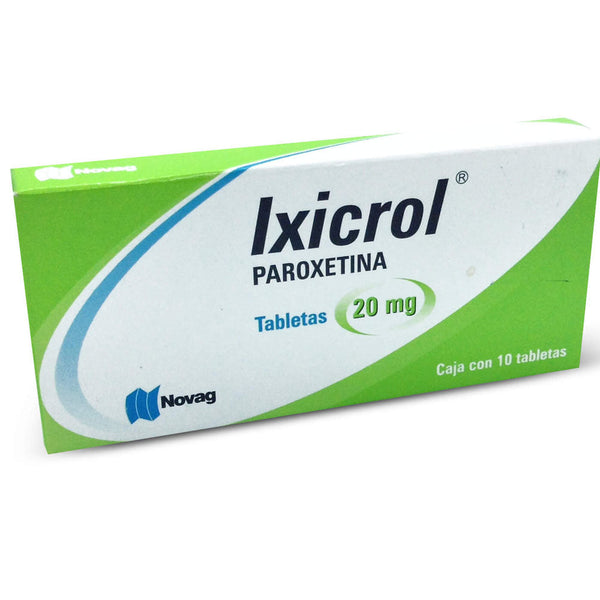 Paroxetina 20 mg. tabletas con 10 (ixicrol)