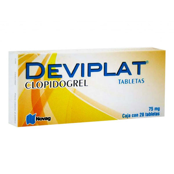 Clopidogrel 75mg tabletas con 28 (novag)