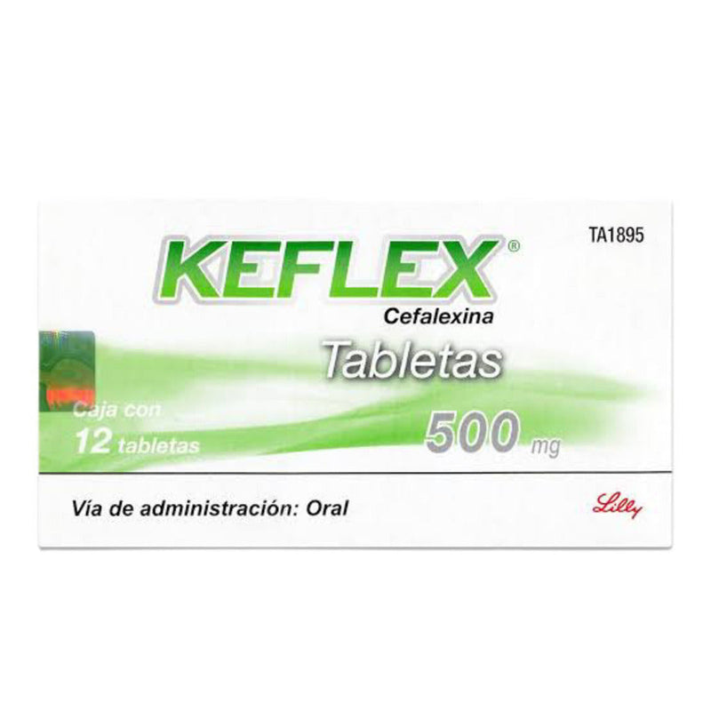 Keflex 12 tabletas 500mg