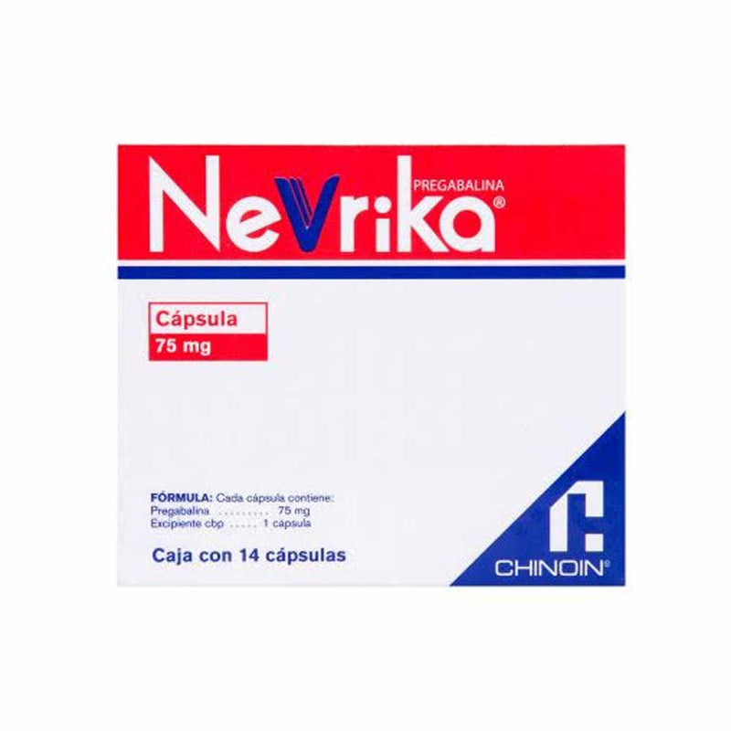 Nevrika 14 capsulas 75mg pregabalina