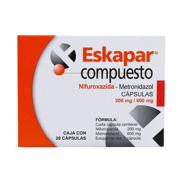 Eskapar comprimidosuest0 20 capsulas metronidazol, nifuroxazida