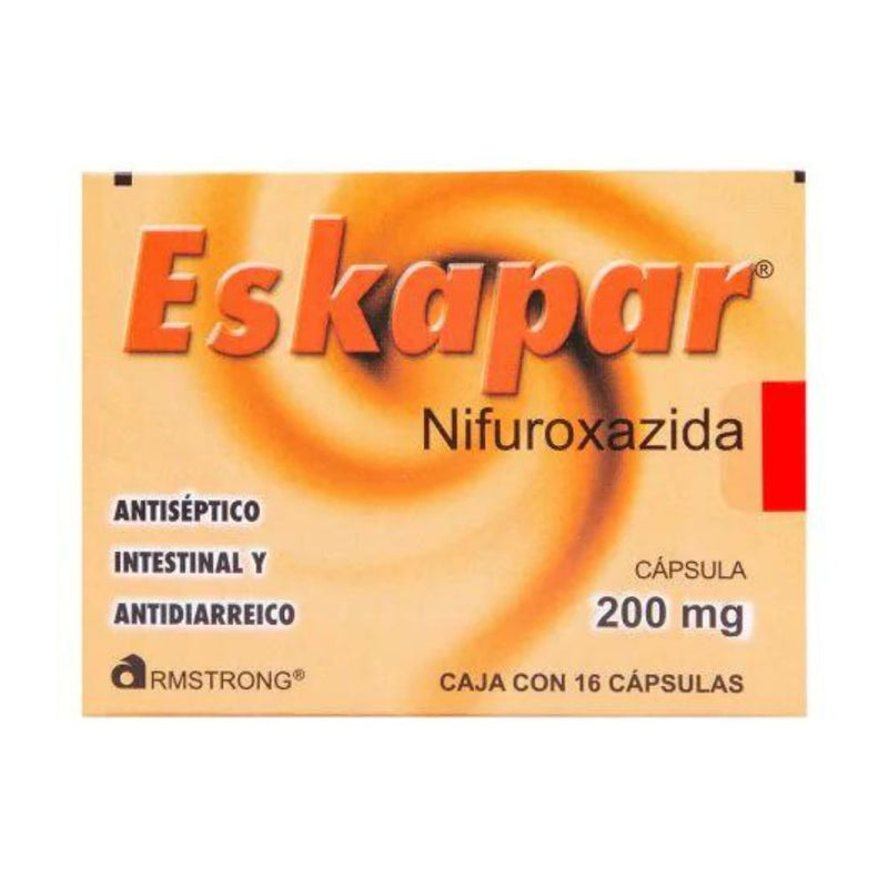 Eskapar 16 capsulas 200mg nifuroxazida