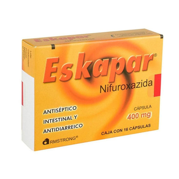 Eskapar 16 capsulas 400 mg nifuroxazida