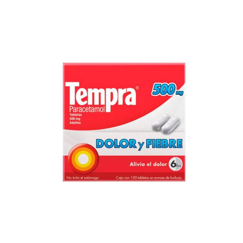 Tempra 100 tabletas 500 mg