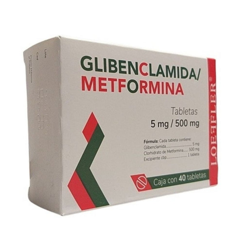 Metformina-glibenclamida 500/5 mg tabletas con 40 (loeffler)