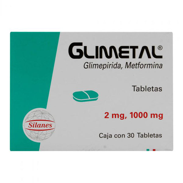 Glimetal 30 tabletas 2/1000mg