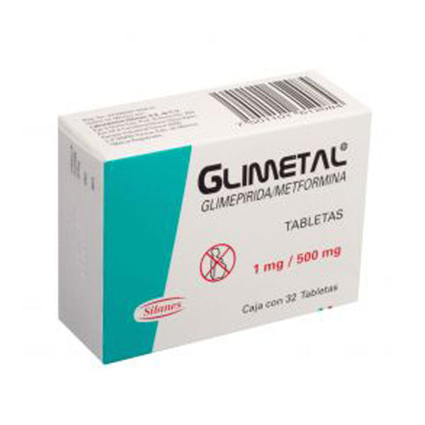 Glimetal 32 tabletas 1 500mg