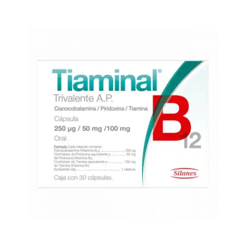Tiaminal b12 trivalente 30 capsulas