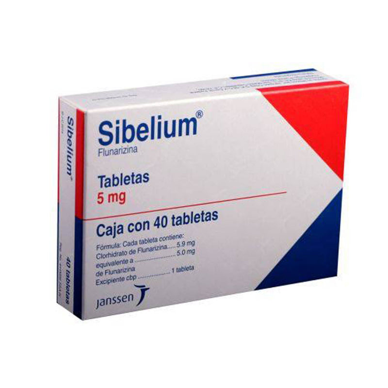Sibelium 40 tabletas 5mg